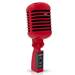5Core Vintage Microphone Classic Dynamic Professional XLR Studio Retro Style Mic RED